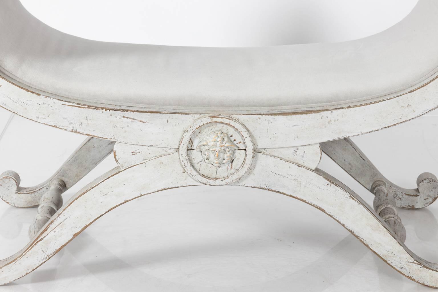 Gustavian Swedish Painted Benches, circa 1880 For Sale