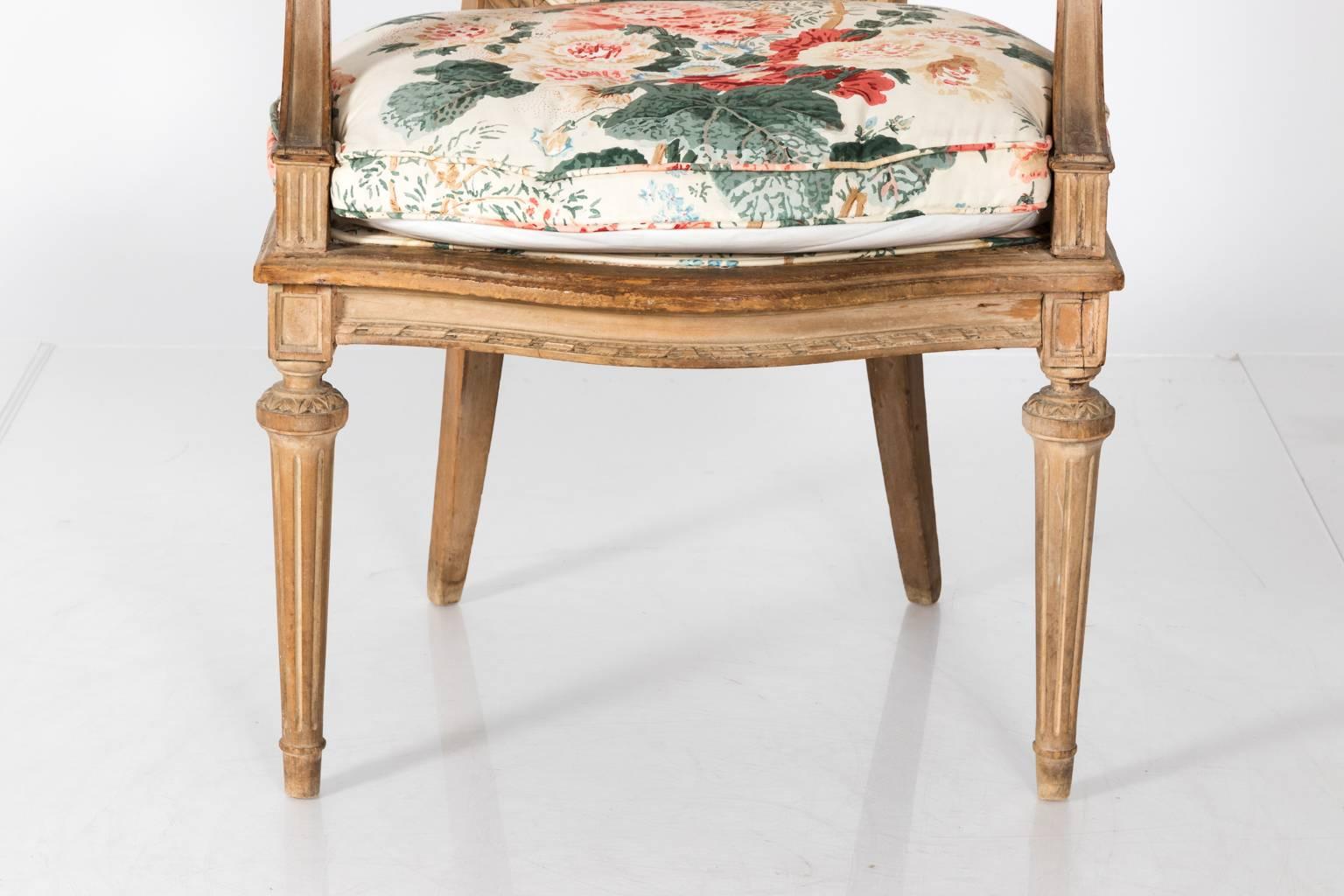 French upholstered armchair, circa late 19th century.
    