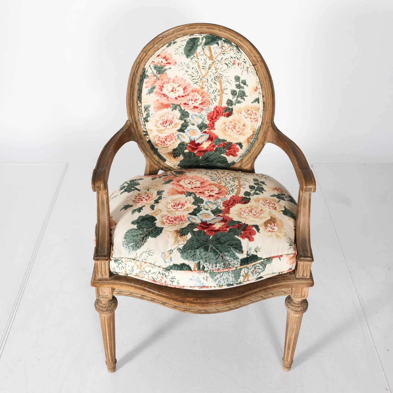 French Upholstered Armchair  In Excellent Condition In Stamford, CT