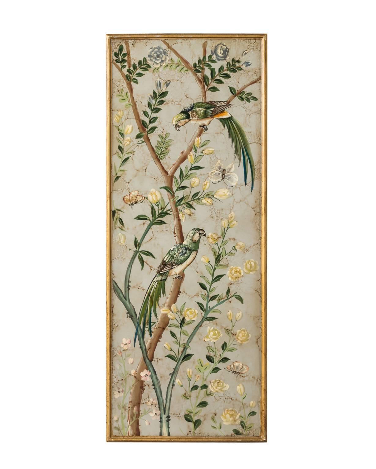Chinoiserie Set of Hand-Painted Panels