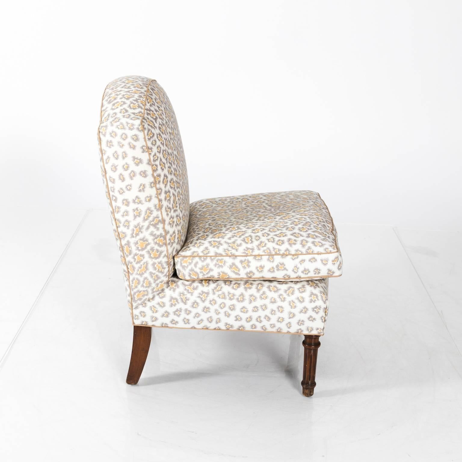 20th Century Small Upholstered Slipper Chair