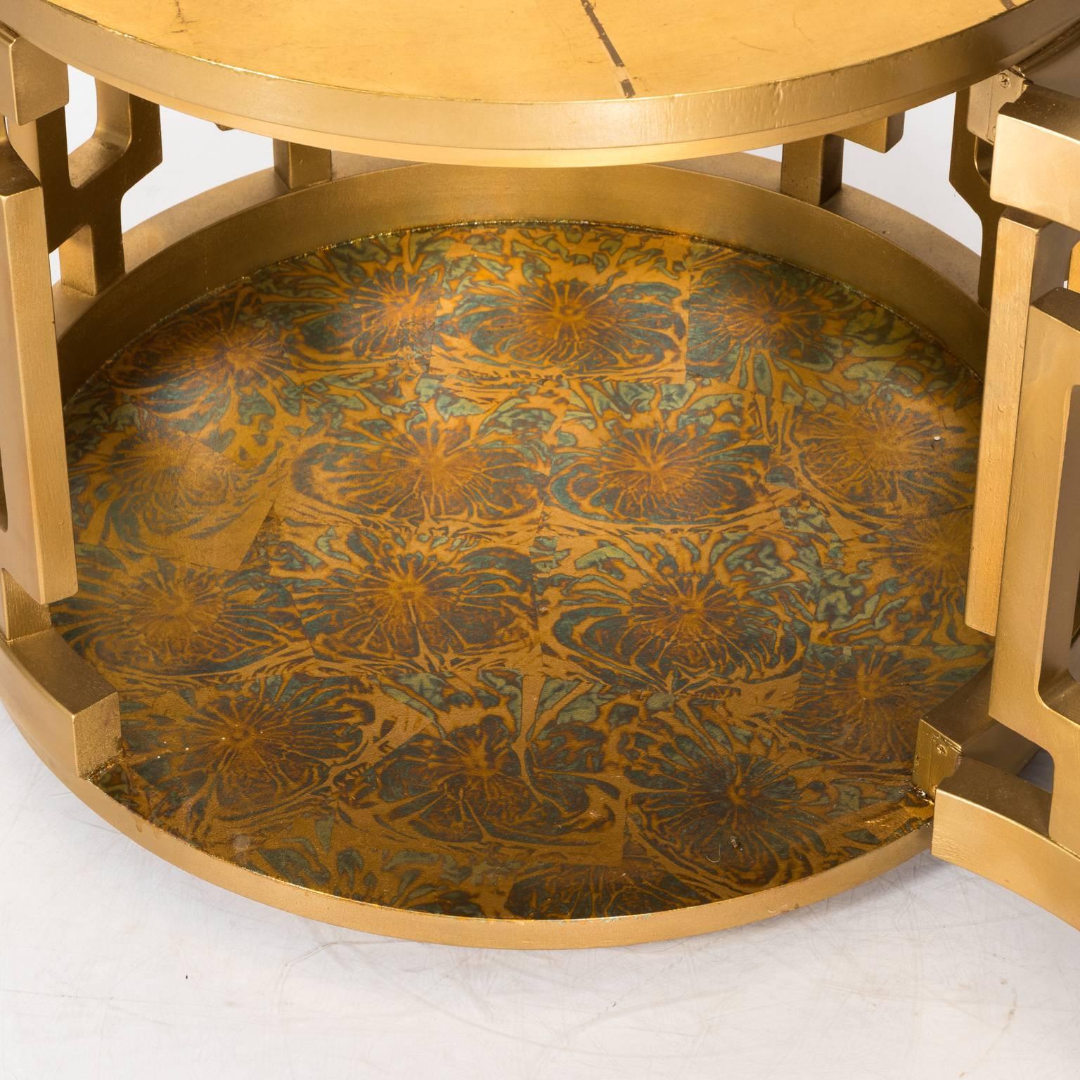 Mid-Century Modern Gilded Midcentury Side Table For Sale