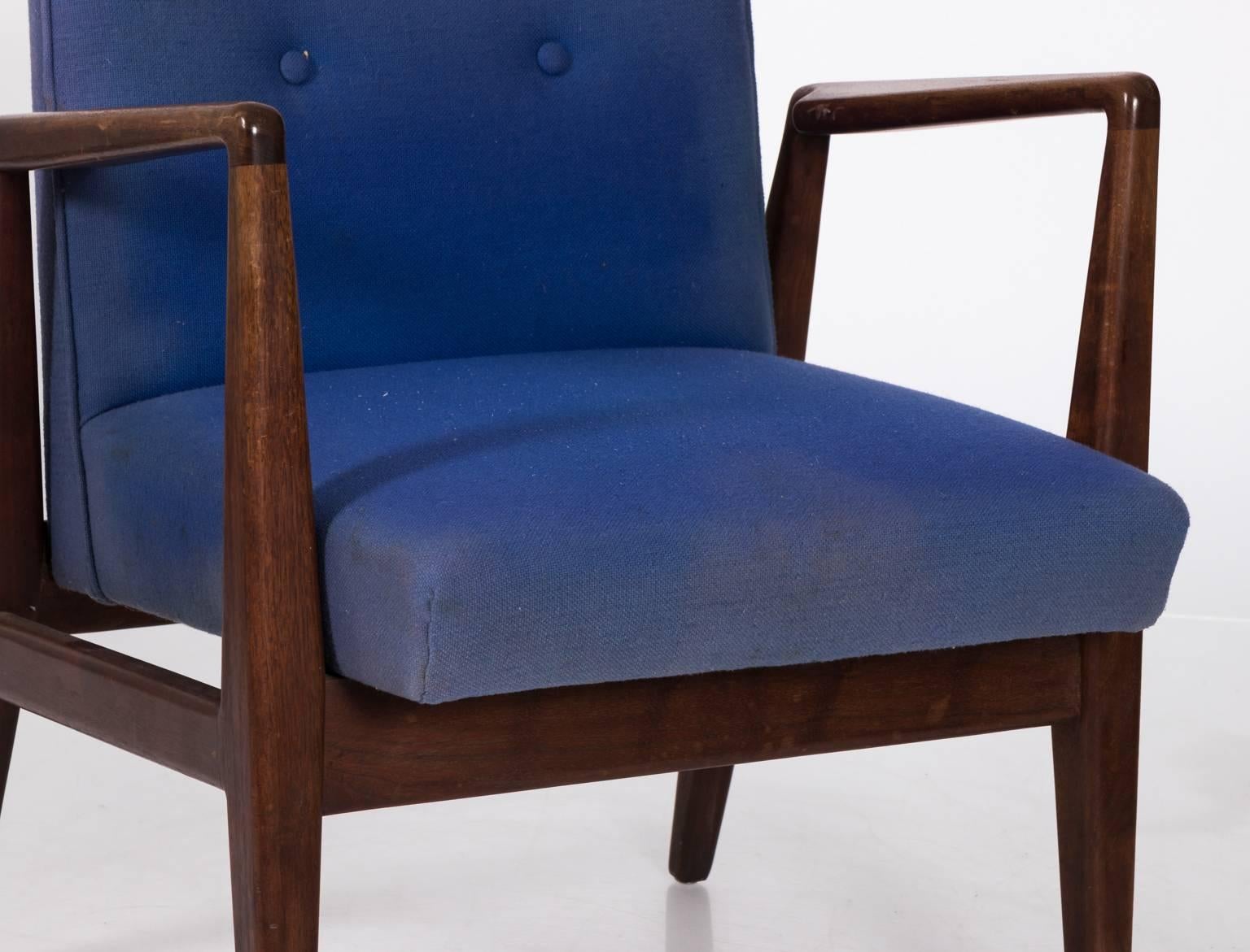 Pair of Midcentury Teakwood Armchairs In Good Condition In Stamford, CT
