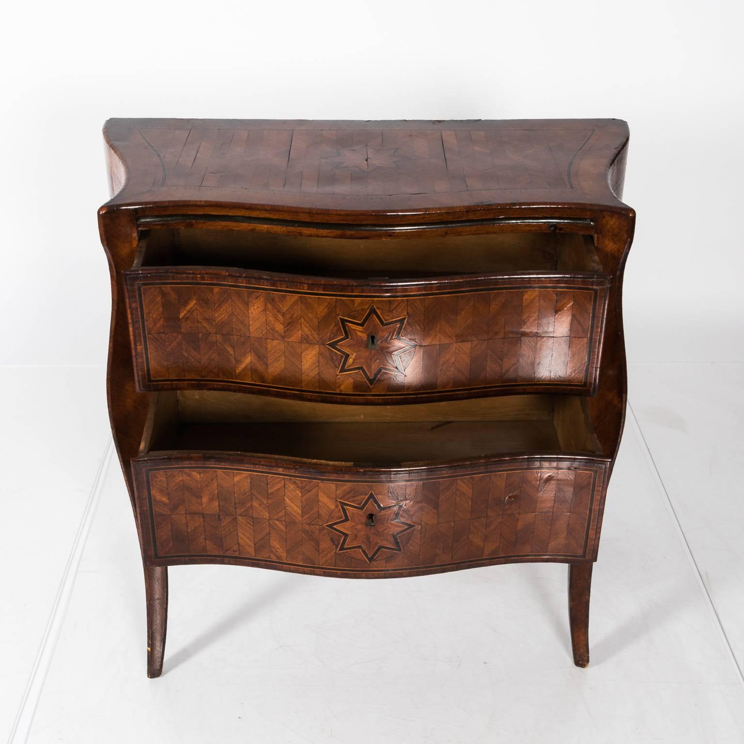 Marquetry 18th Century Italian Chest For Sale