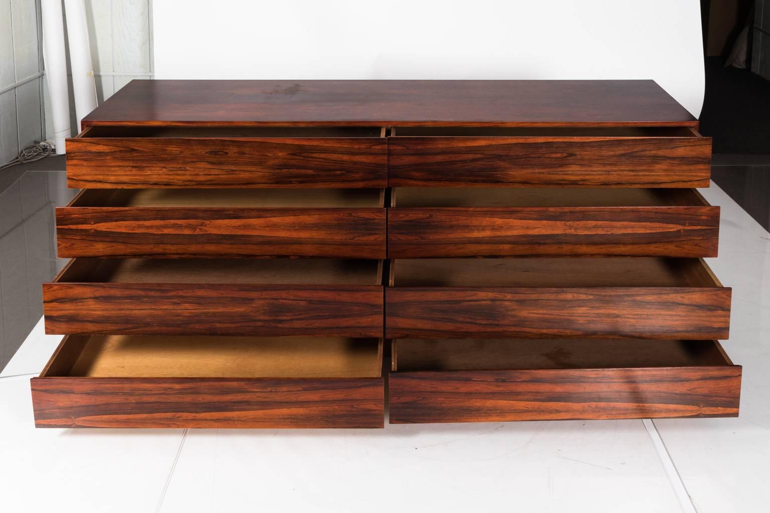 French rosewood credenza, circa mid-1950s.
 