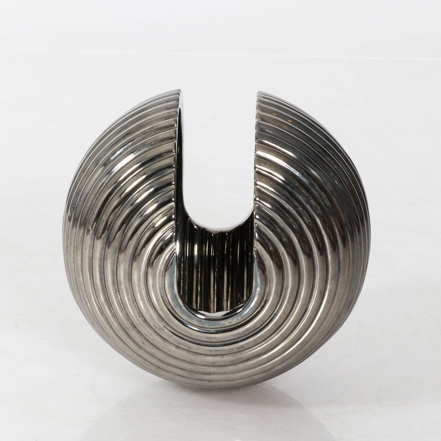 20th Century  French Chrome Shell Sculpture Ca. 1960's 