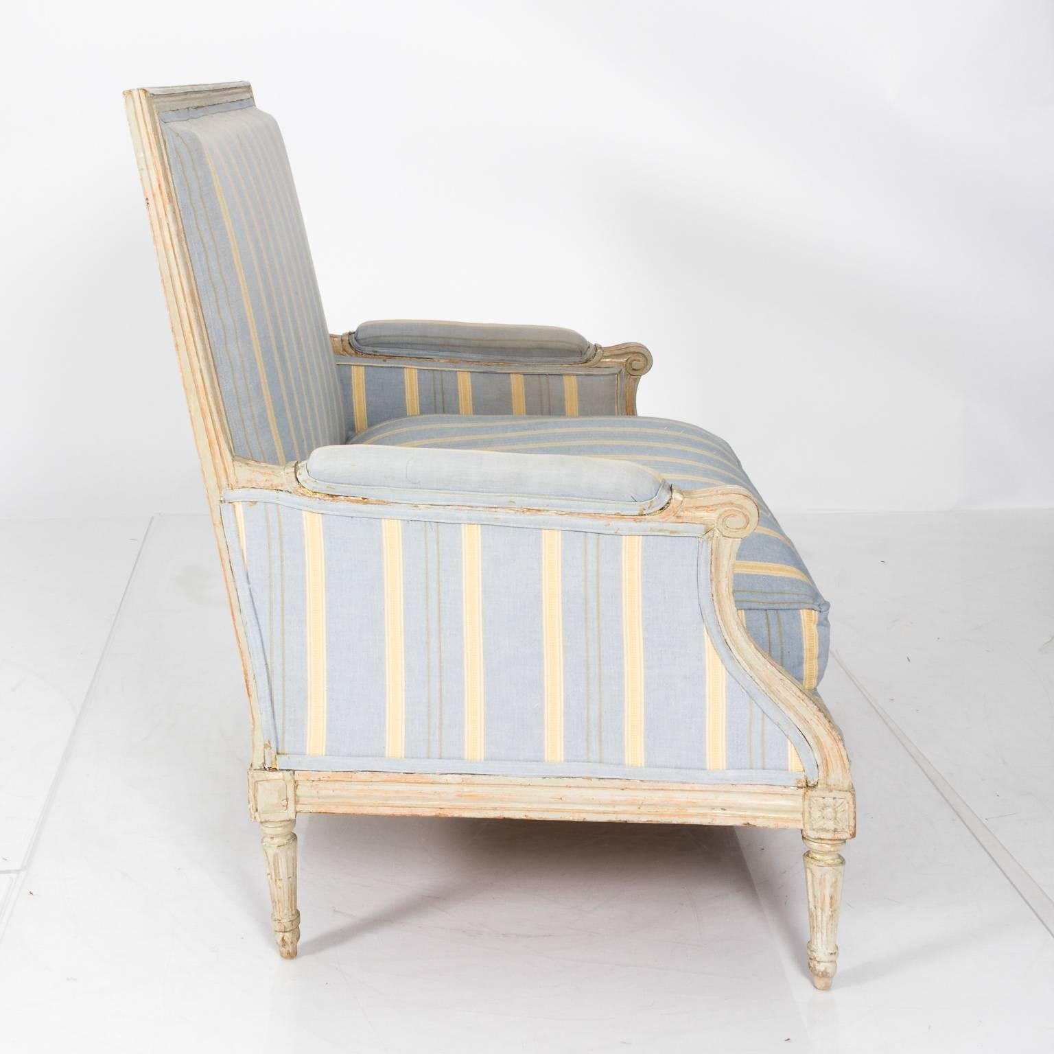 Wood French Late 18th Century Marquis Armchair For Sale