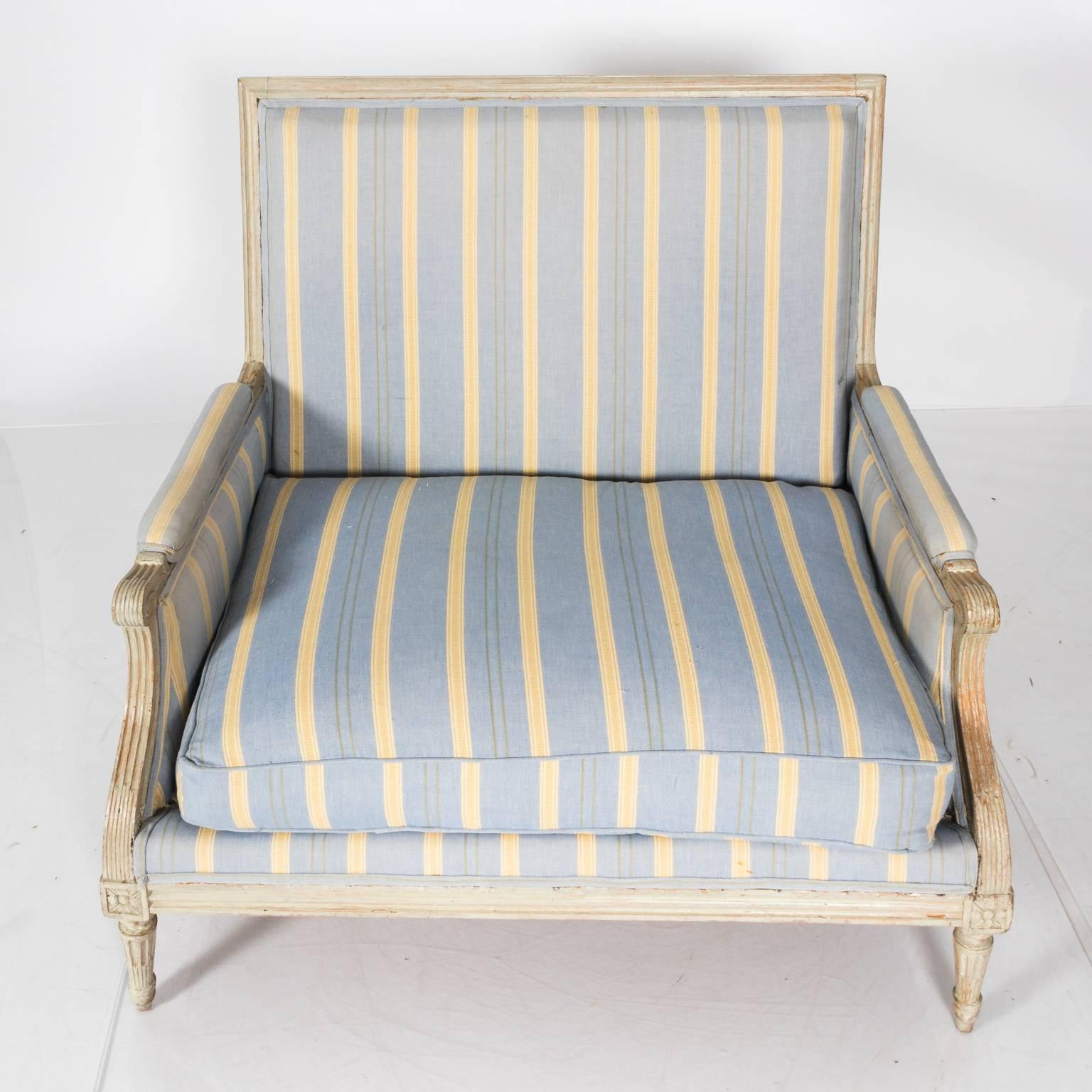 Painted French Late 18th Century Marquis Armchair For Sale