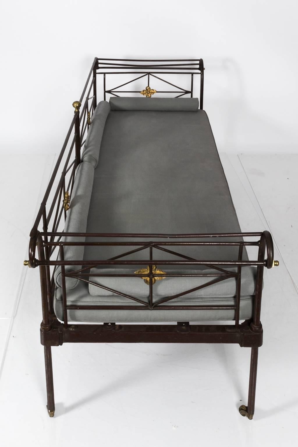 Painted RW Winfield & Son Cast Iron Daybed, circa 1890s