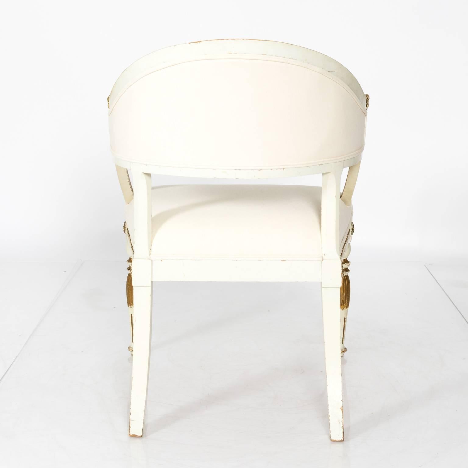 20th Century Pair of Early 1900s Gustavian Style Tub Armchairs For Sale