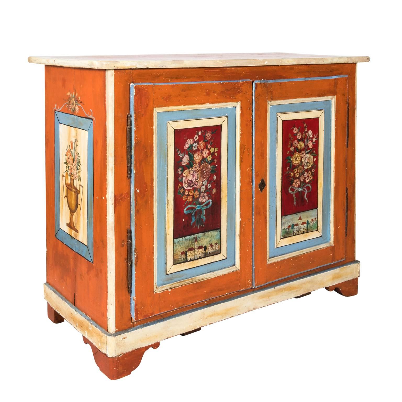Italian Painted Sideboard For Sale 2