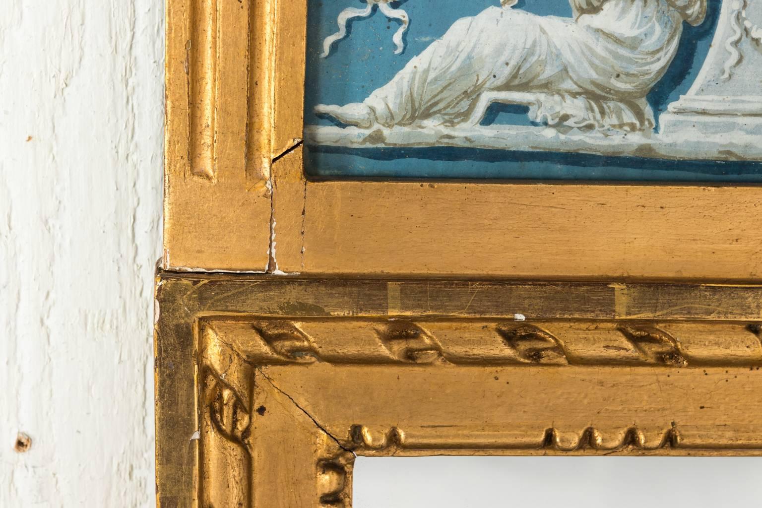 Painted 19th Century Gustavian Mirror