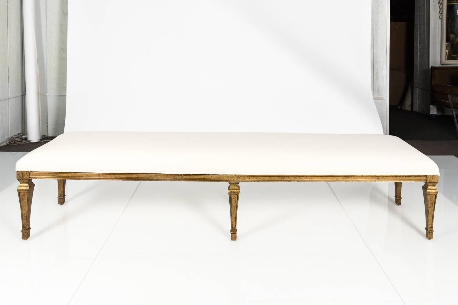 White Upholstered Bench 2