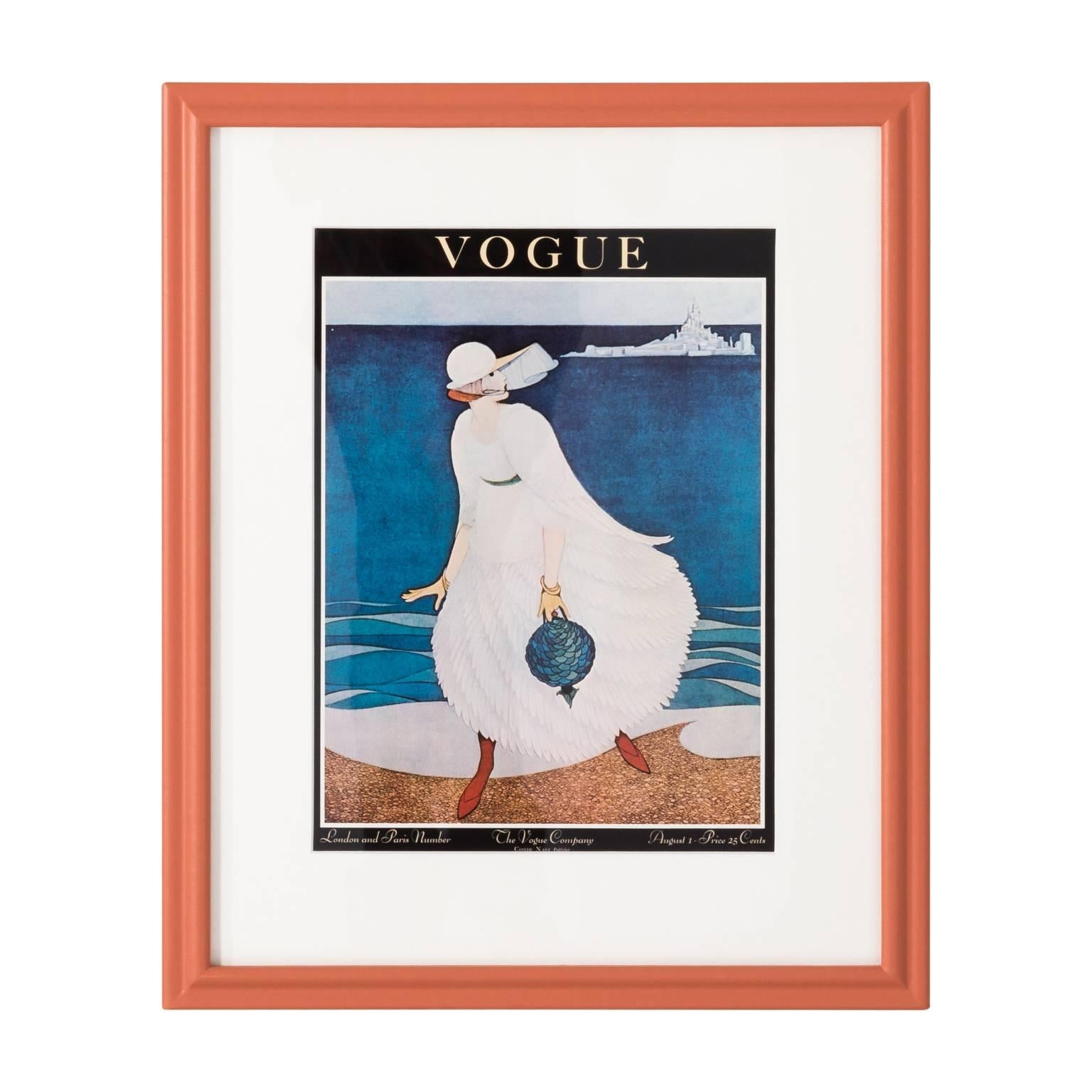 Mid-Century Modern Set of Six Vintage Vogue Magazine Covers For Sale