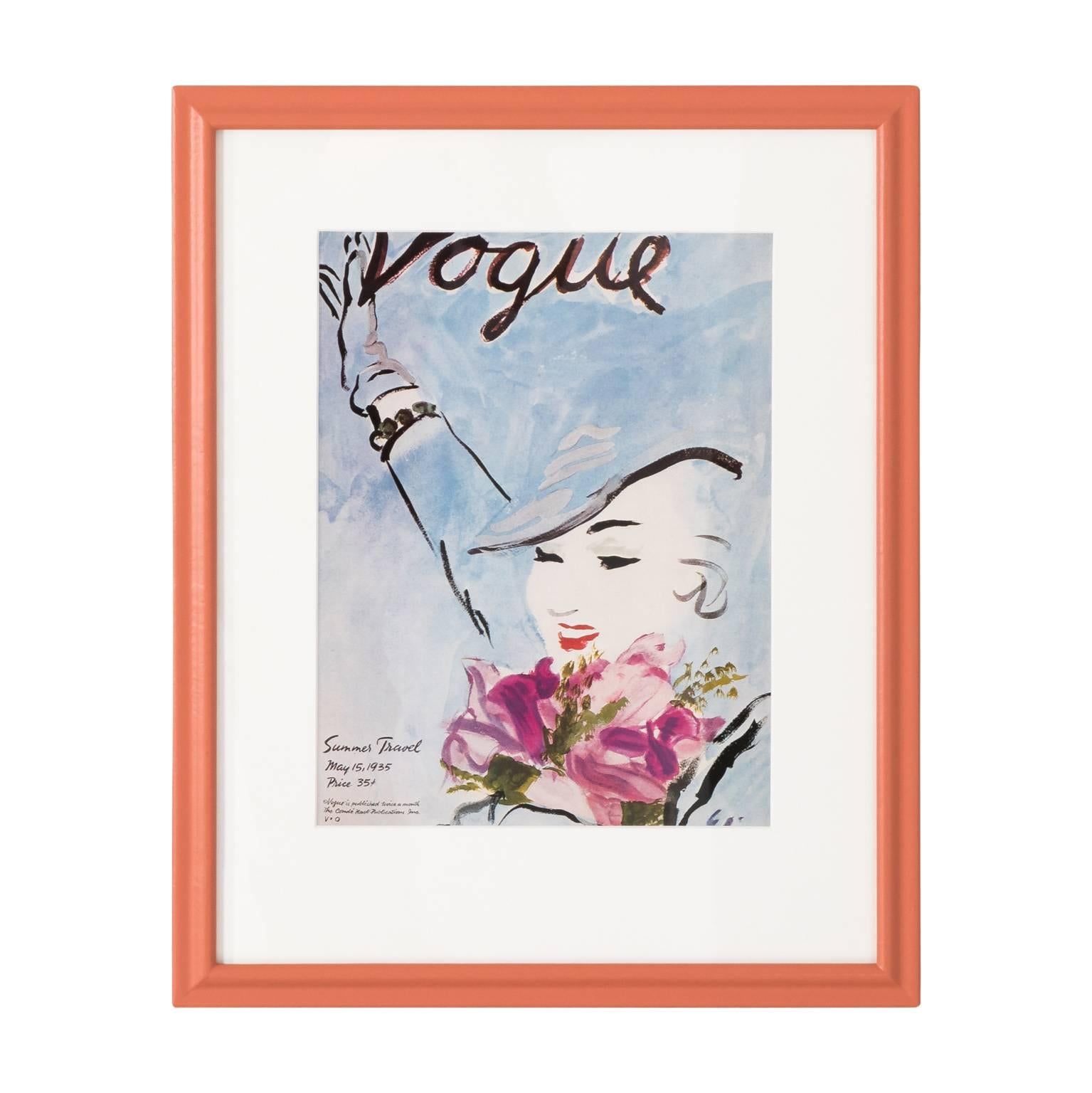 20th Century Set of Six Vintage Vogue Magazine Covers For Sale