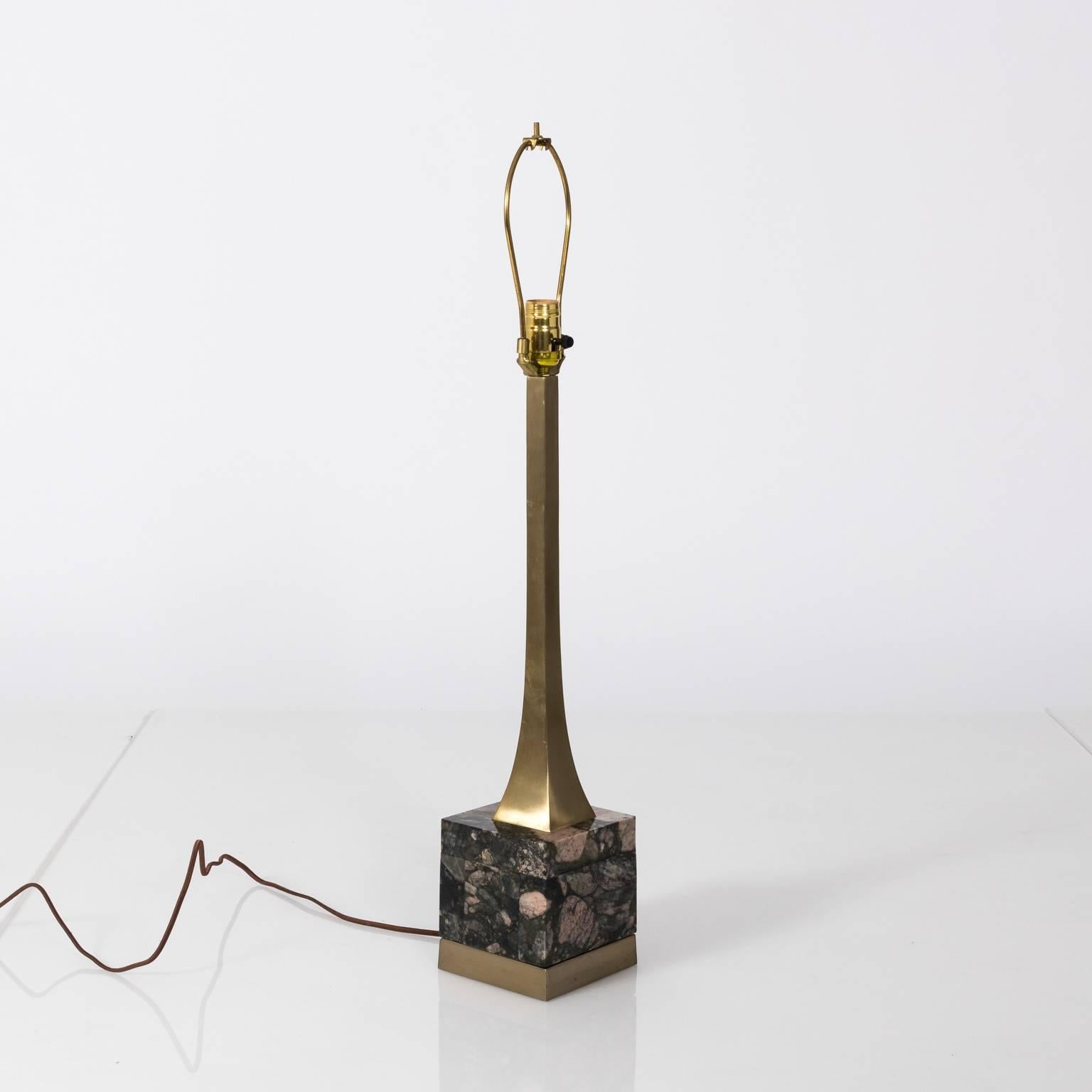 Brass Pair of Mid-Century Modern Lamps