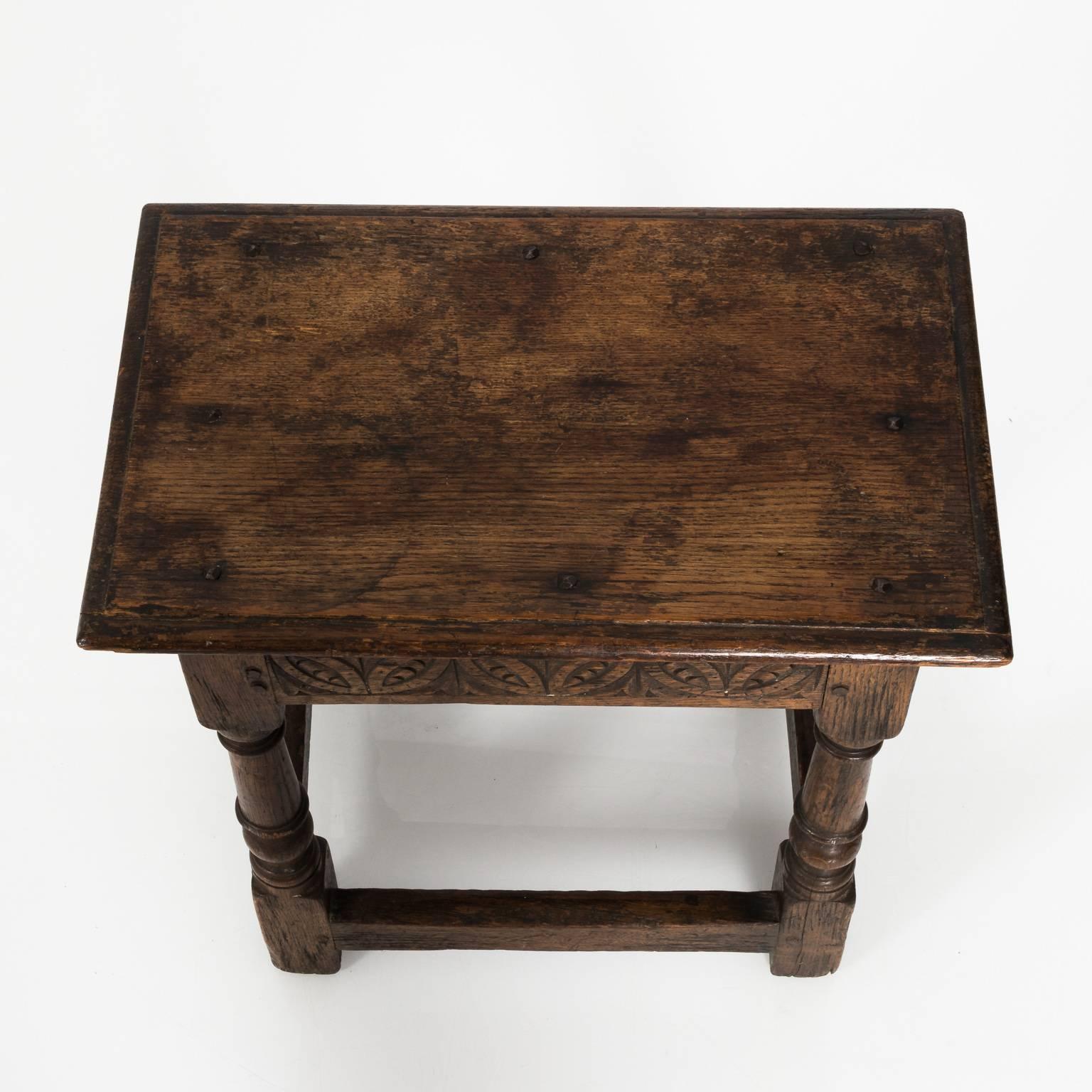 18th Century and Earlier Oak Joint Stool 