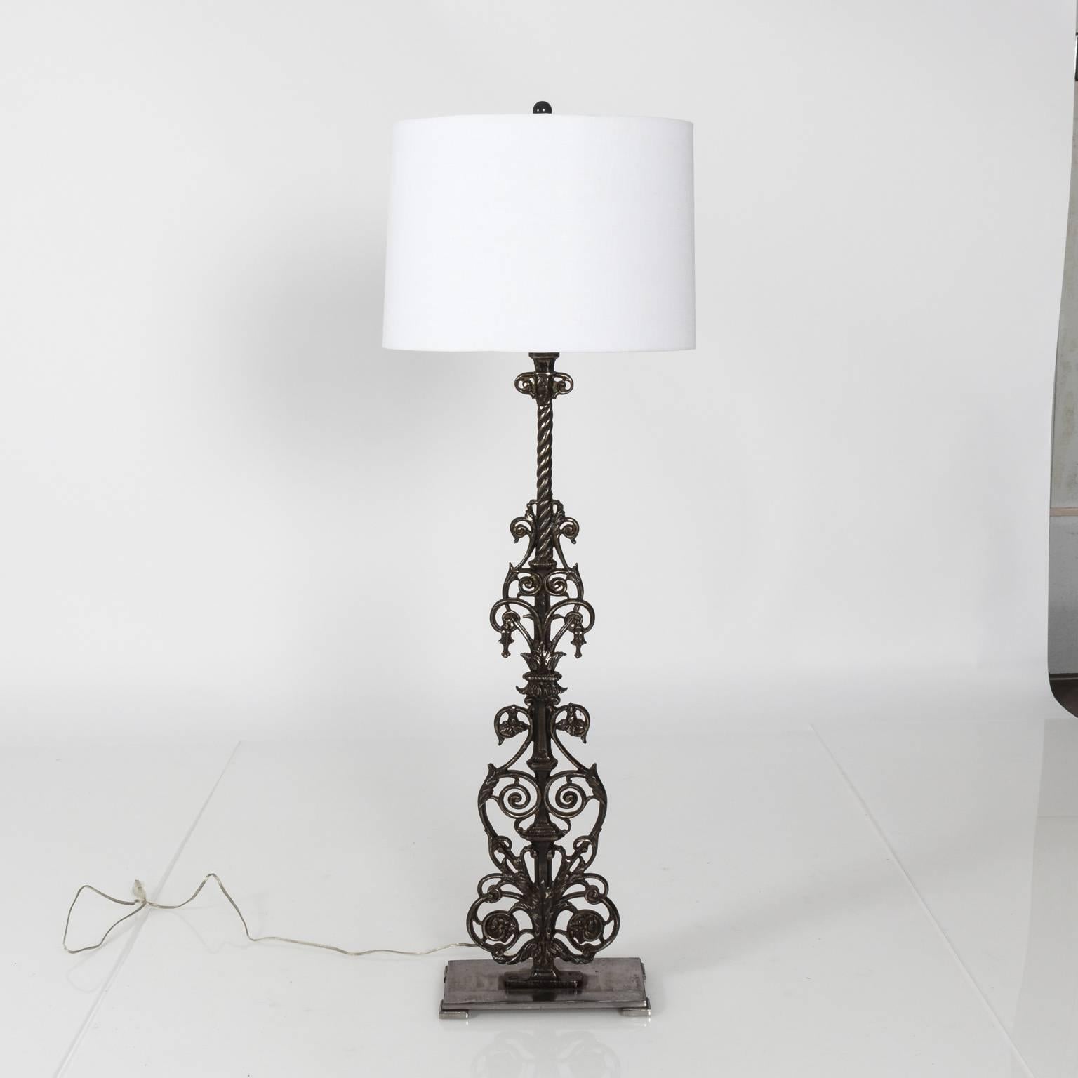 Pair of French Wrought Iron Lamps 1