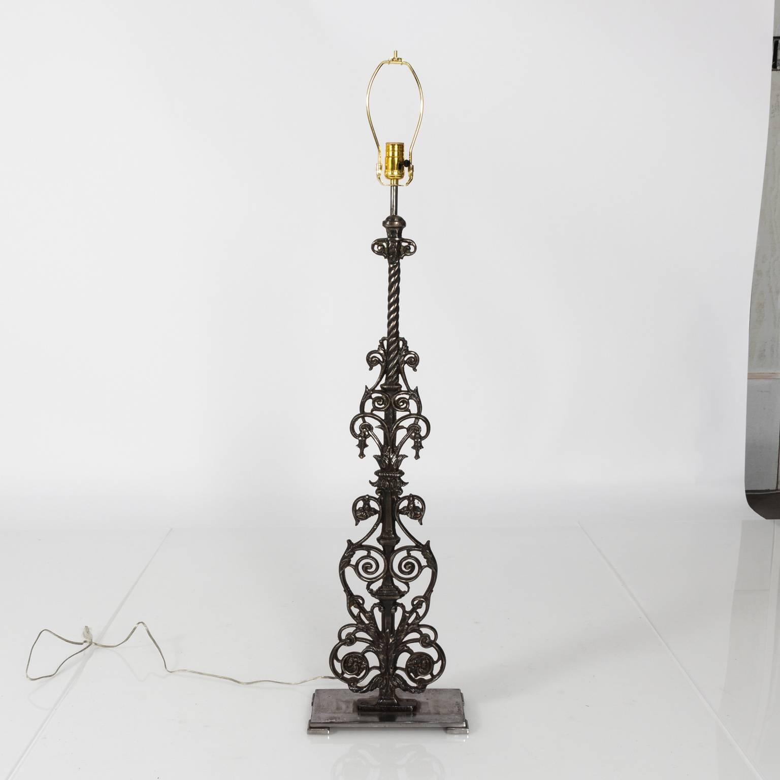 Pair of French Wrought Iron Lamps 2