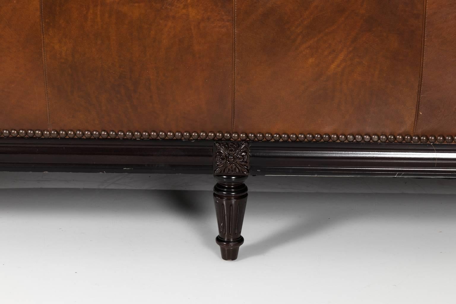sherrill leather sofa