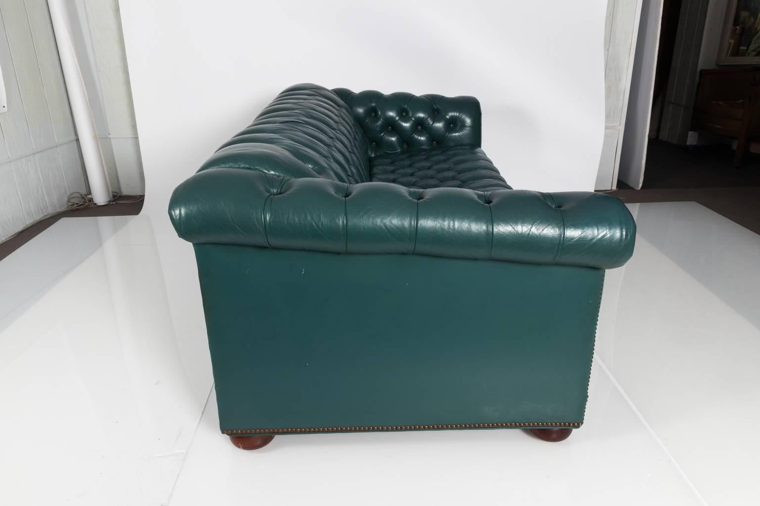 Leather Chesterfield Sofa, circa 1970 2
