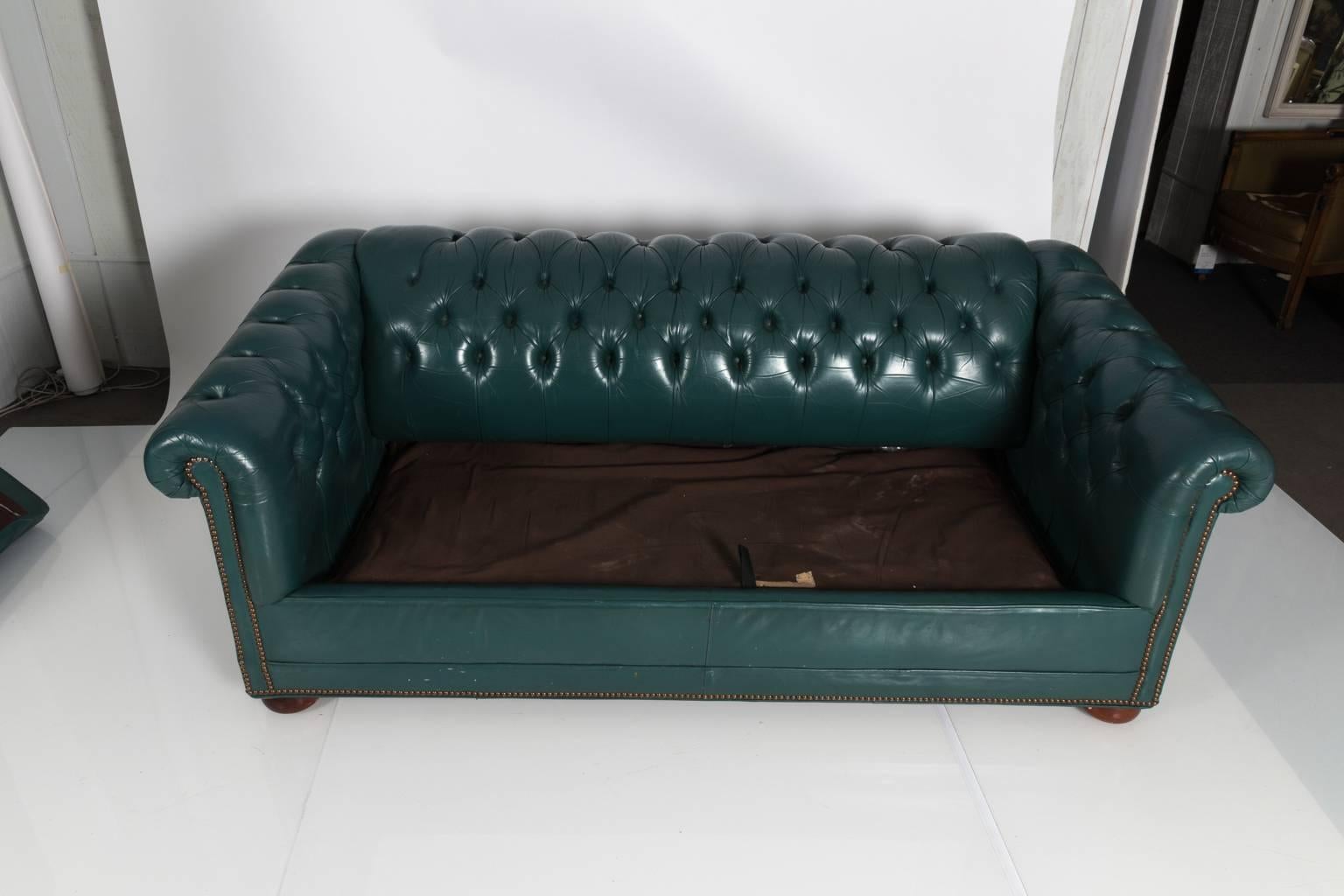 Leather Chesterfield Sofa, circa 1970 4