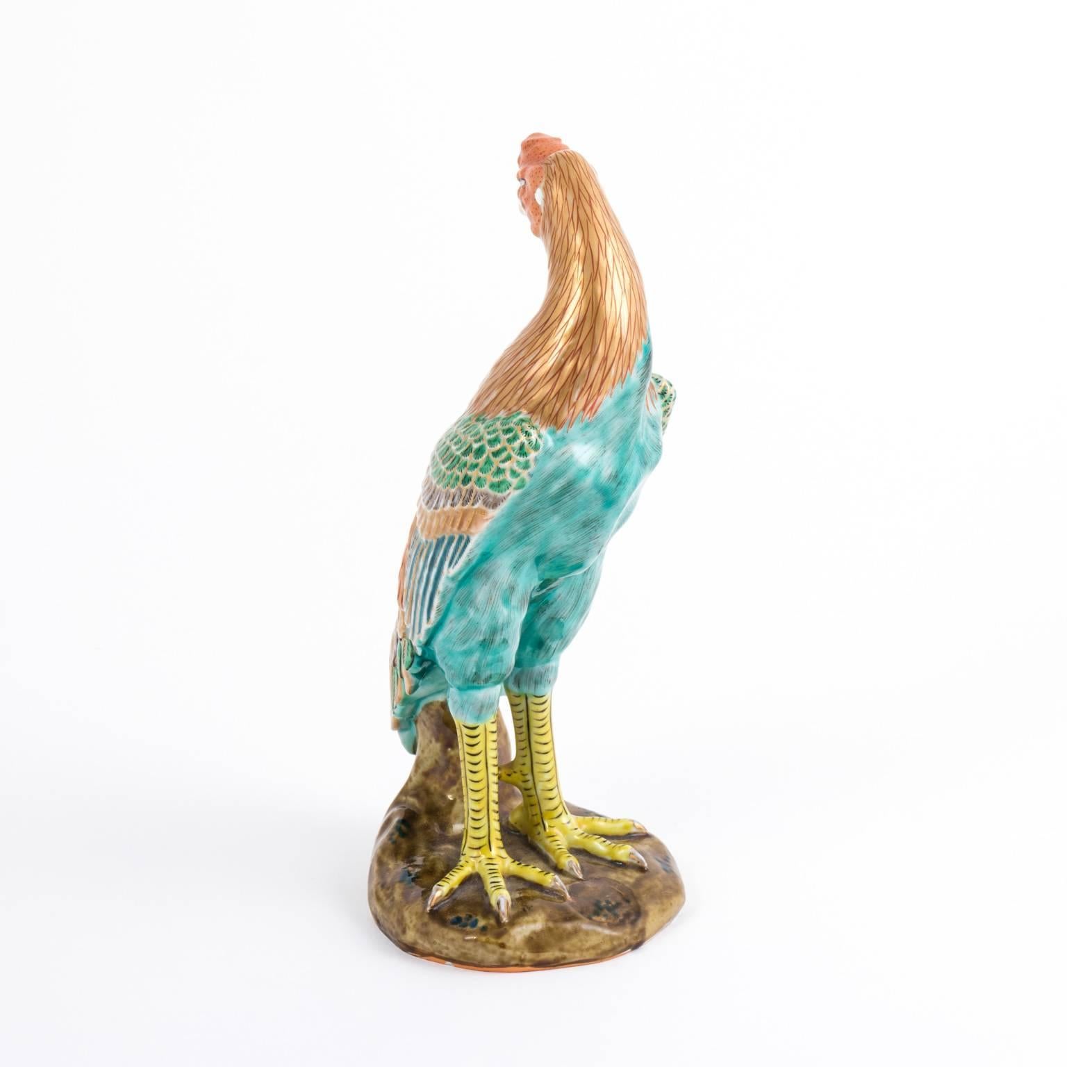 Hand-Painted Porcelain Bird by Samson  For Sale