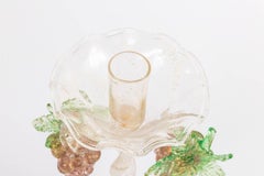 Pair of Murano Grape Design Candlesticks Barovier E'Toso Design
