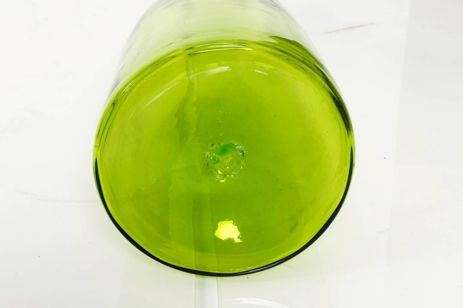 Late 20th Century Green Blenko Glass Vase