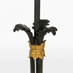 Pair of French Bronze and Gilt Lamps