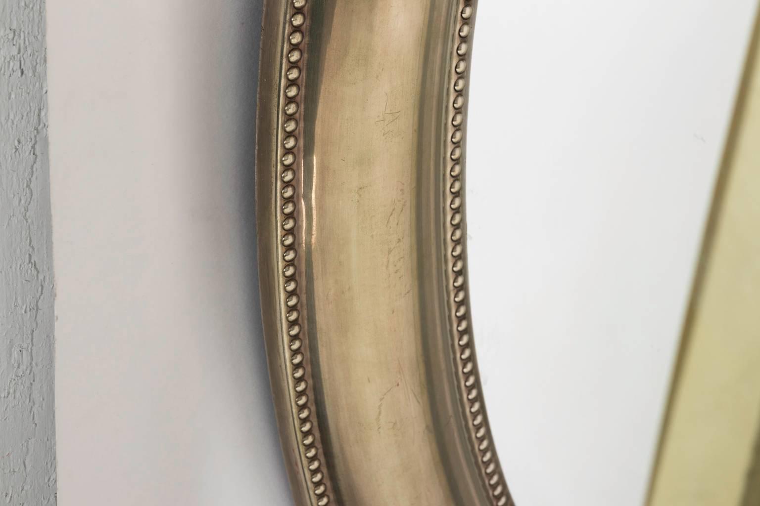 Silver Plated Oval Mirror 4