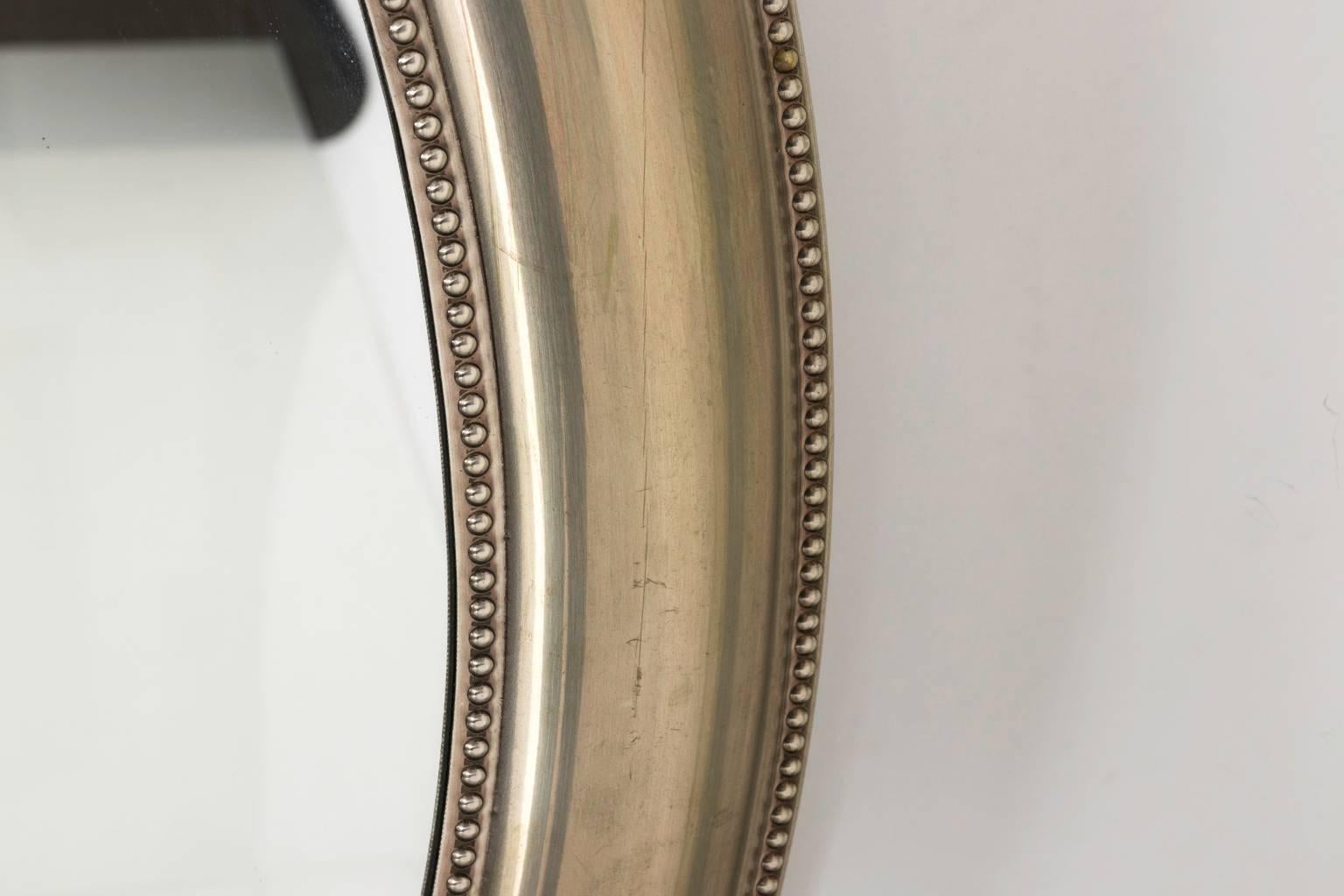 Silver Plated Oval Mirror 3