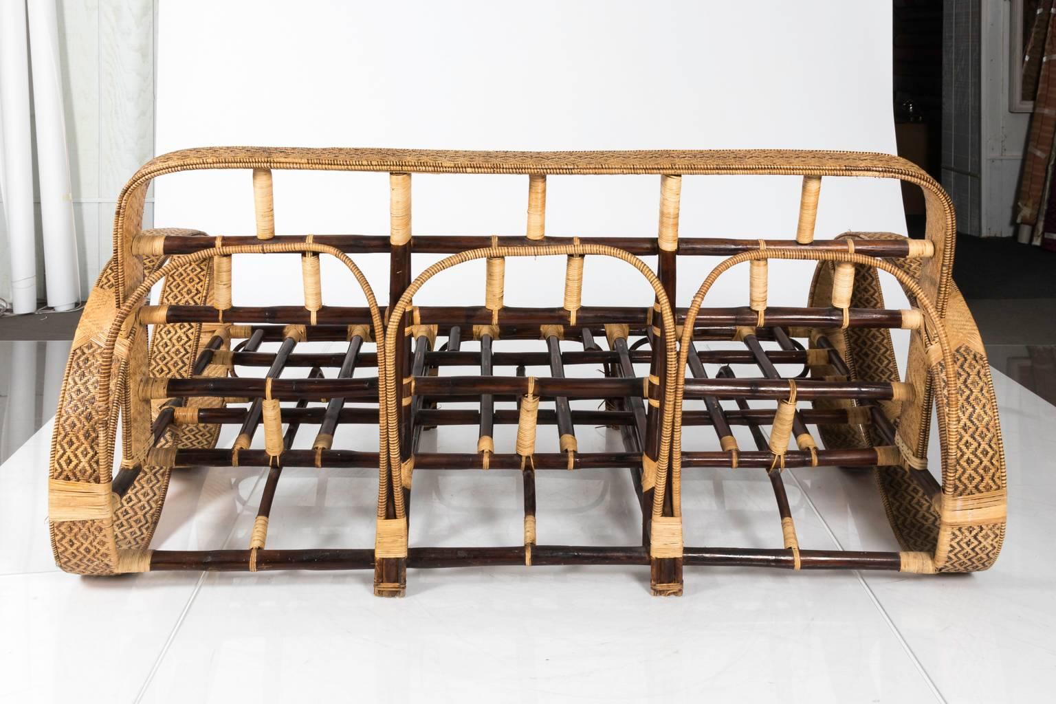 Ca.1940's Mid-Century Modern Bamboo Sofa 4