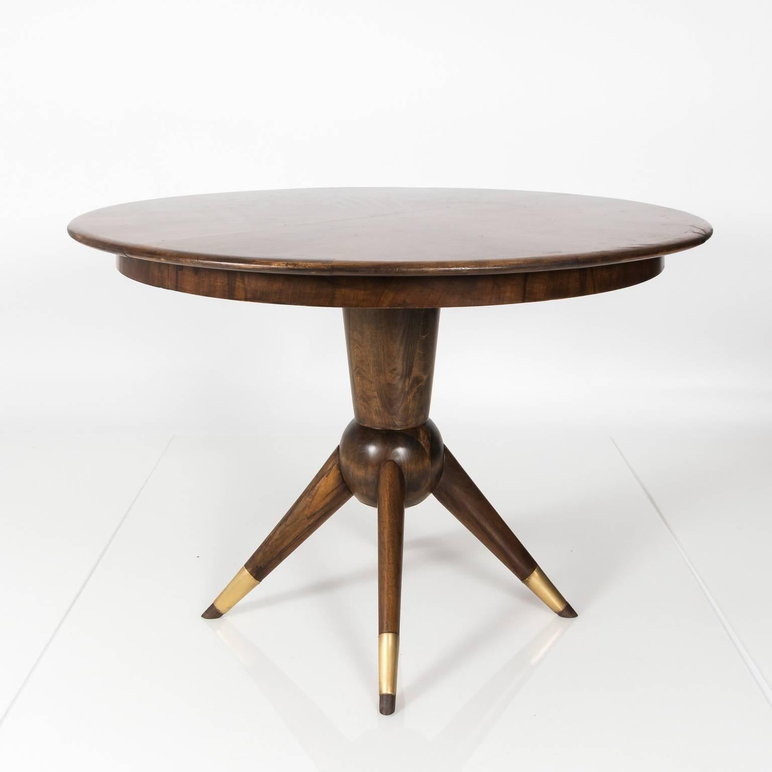 Late 20th Century Mid-Century Modern Teak Wood Adjustable Oval / Round Dining Table