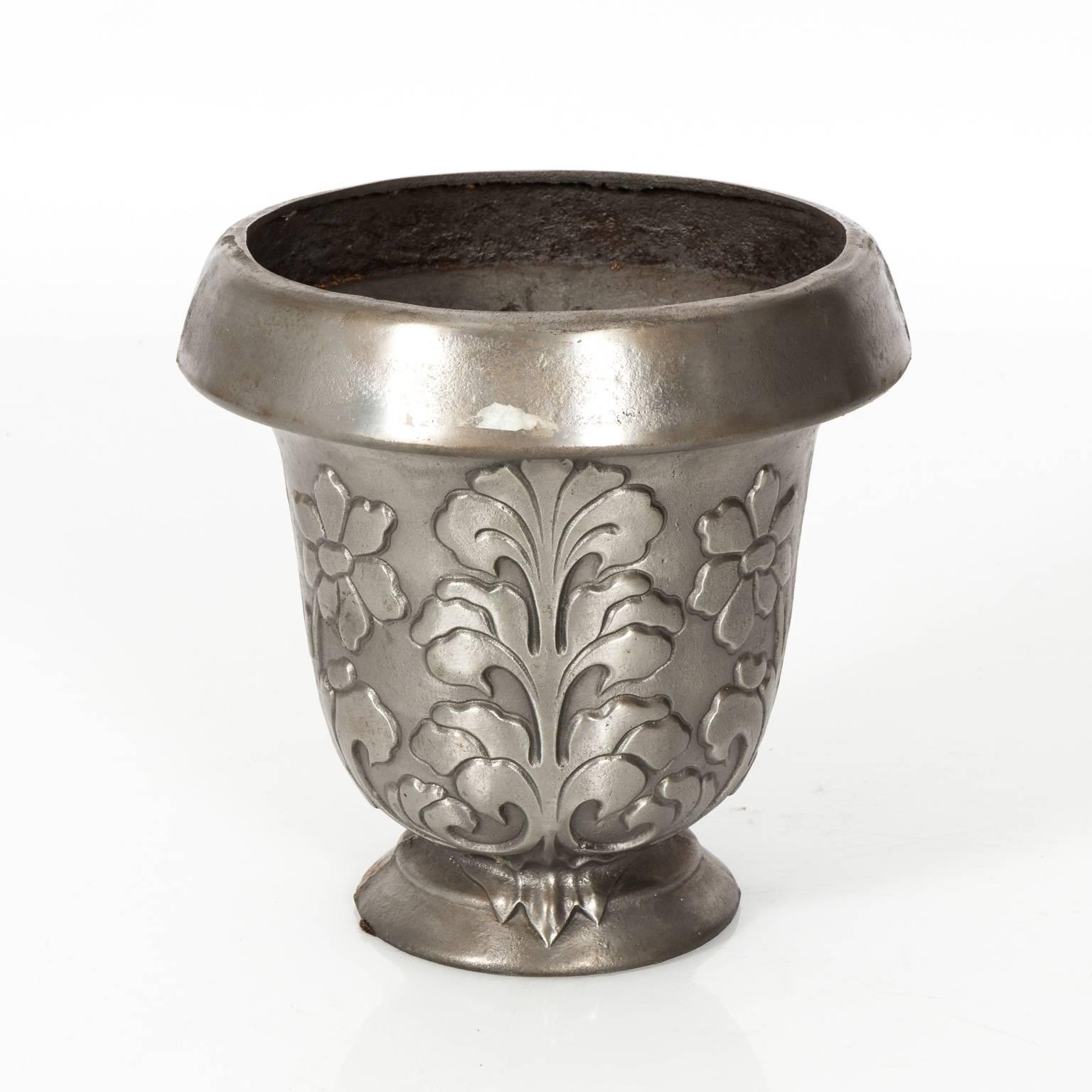 Italian Pewter Cache Pots For Sale 1