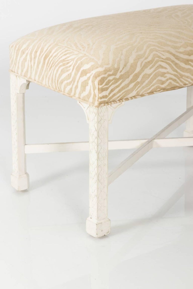 Painted Chinese Chippendale Style Bench At 1stdibs