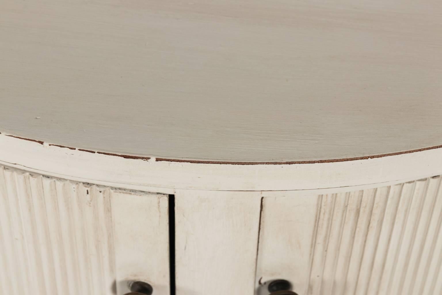 Painted Gustavian Demilune Table