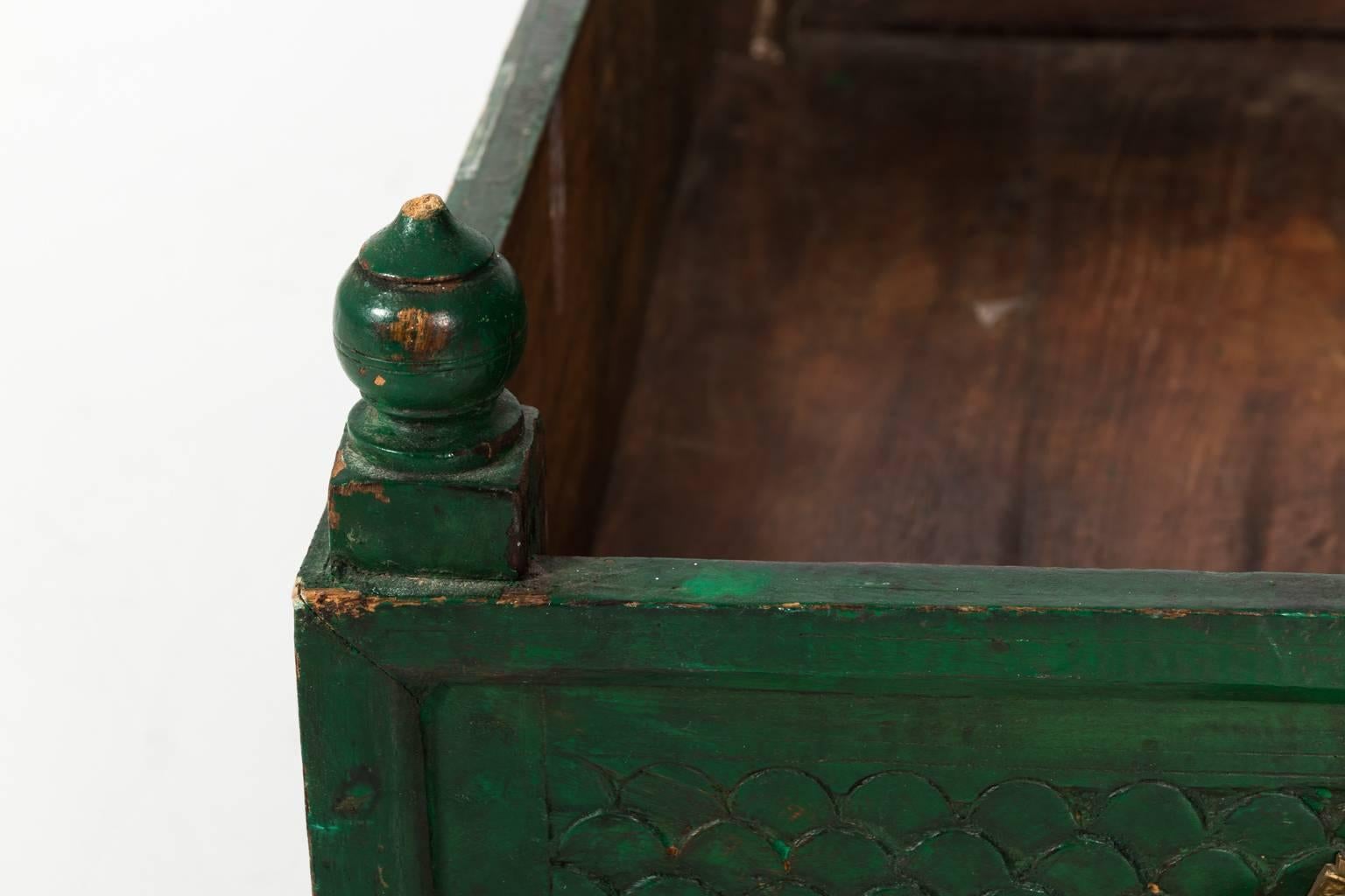 Green Painted Wood Box 3
