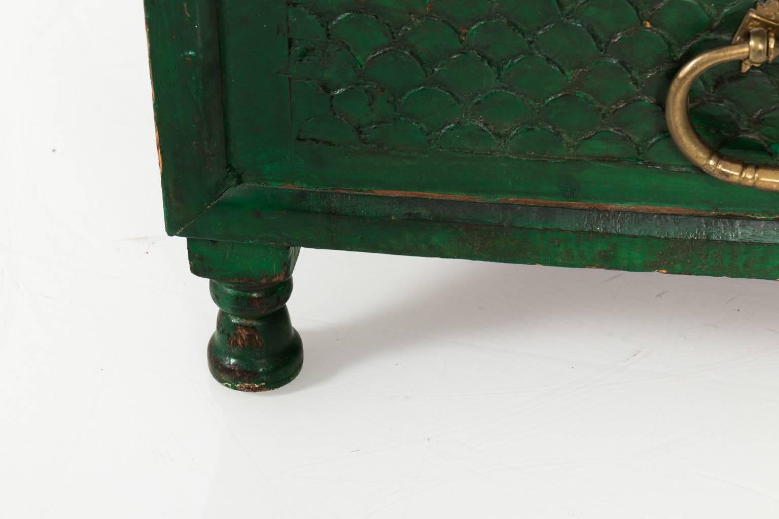 Green Painted Wood Box 4