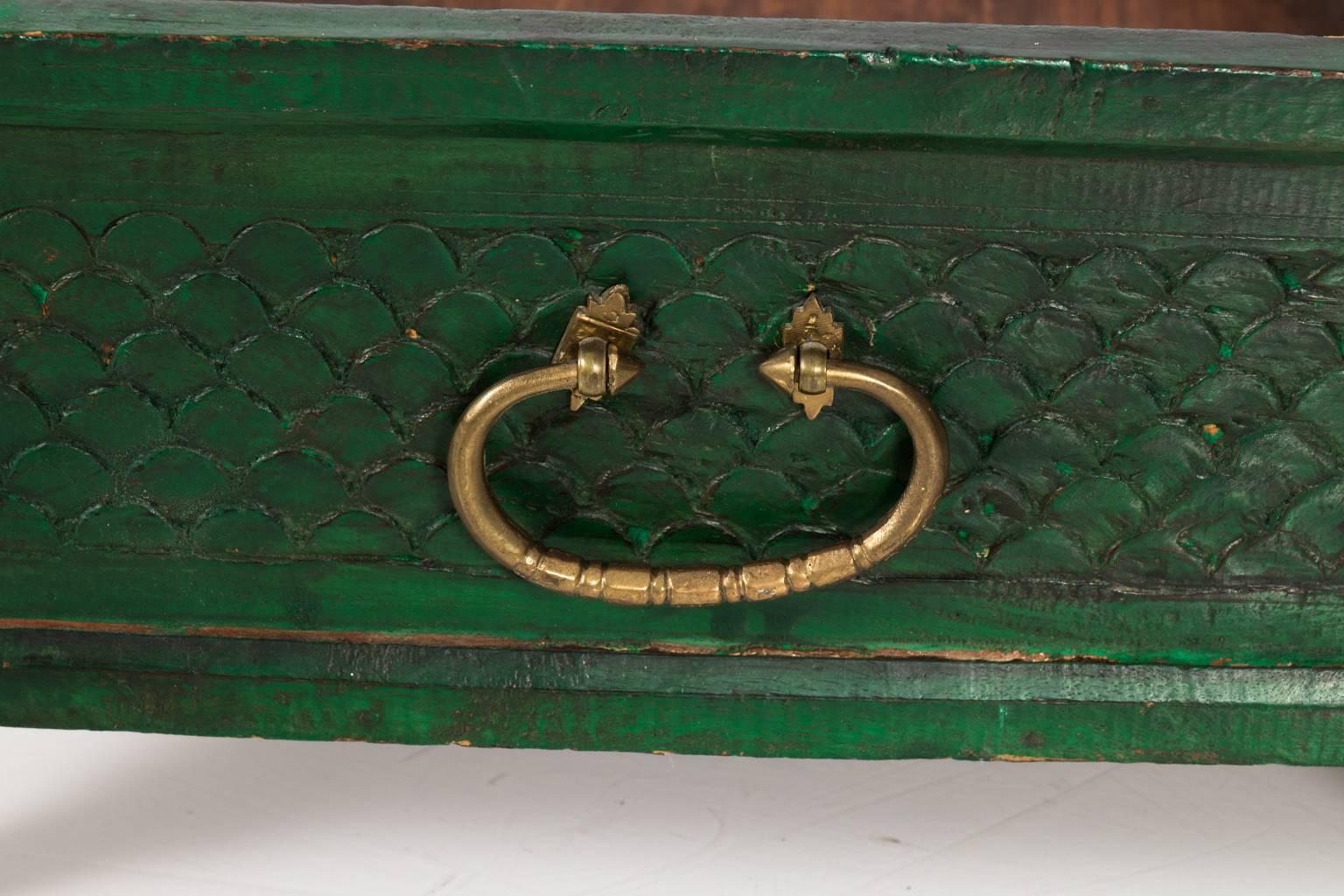 Green Painted Wood Box 5
