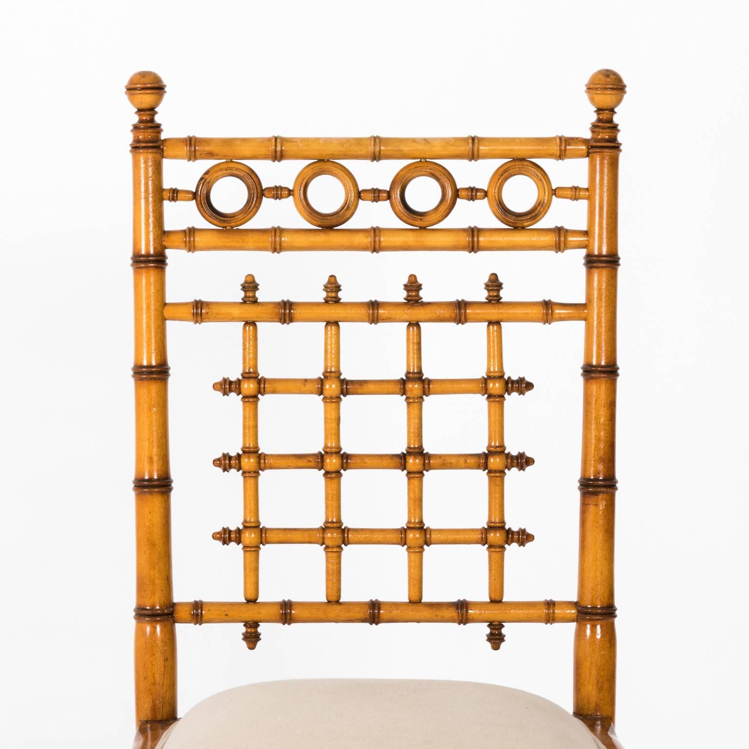 Chinoiserie Faux Bamboo Chair by Horner, circa 1880