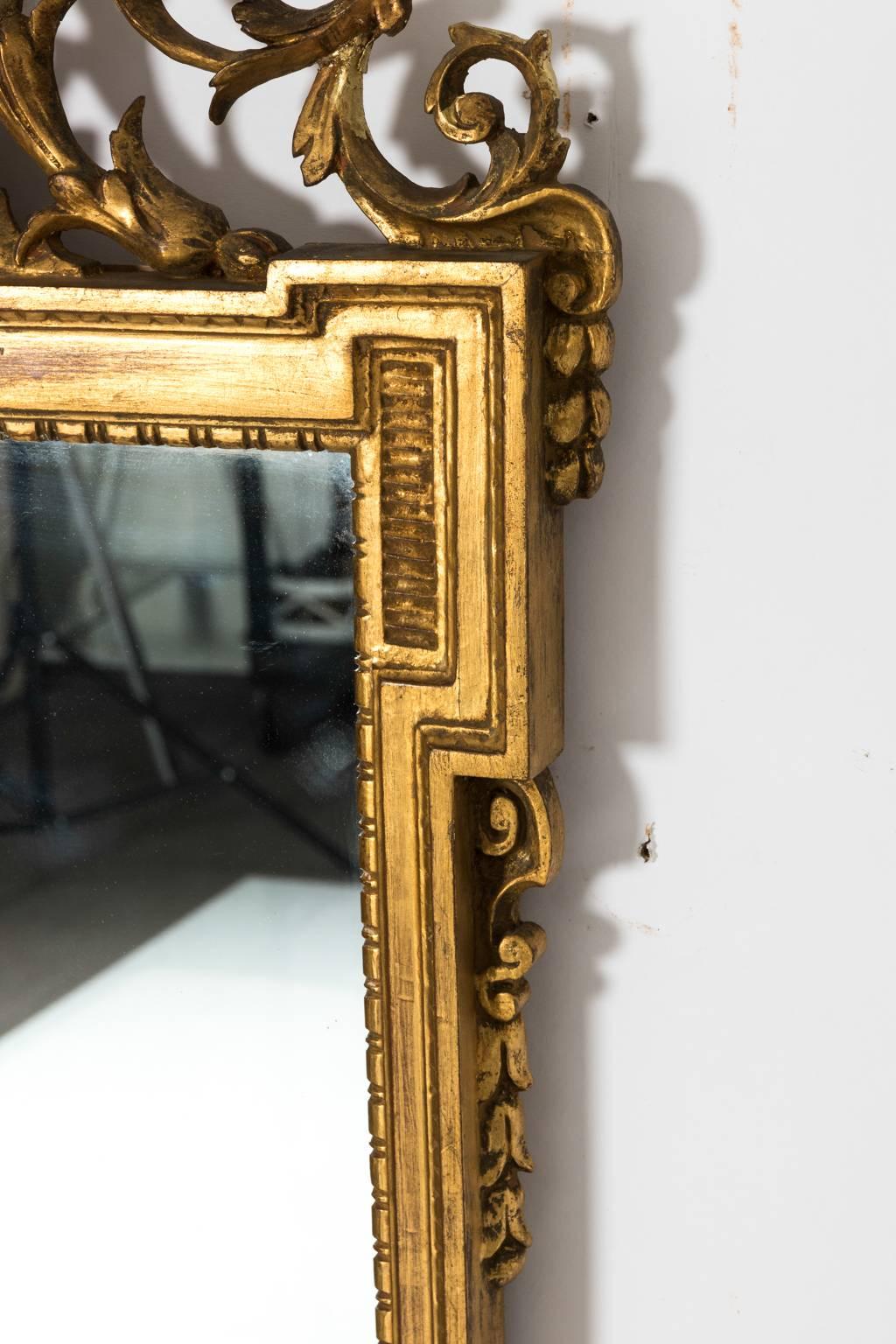 Gilt Pair of Neoclassical Gilded Mirrors
