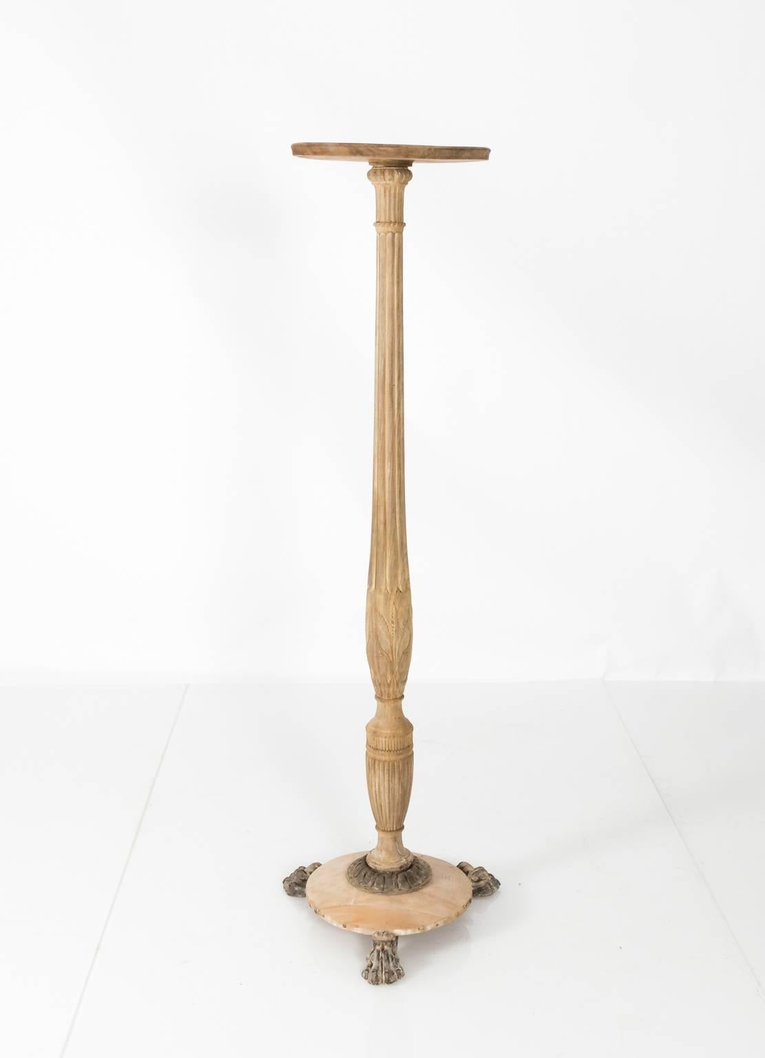 Bleached Wood Plant Stand, circa 1880 1