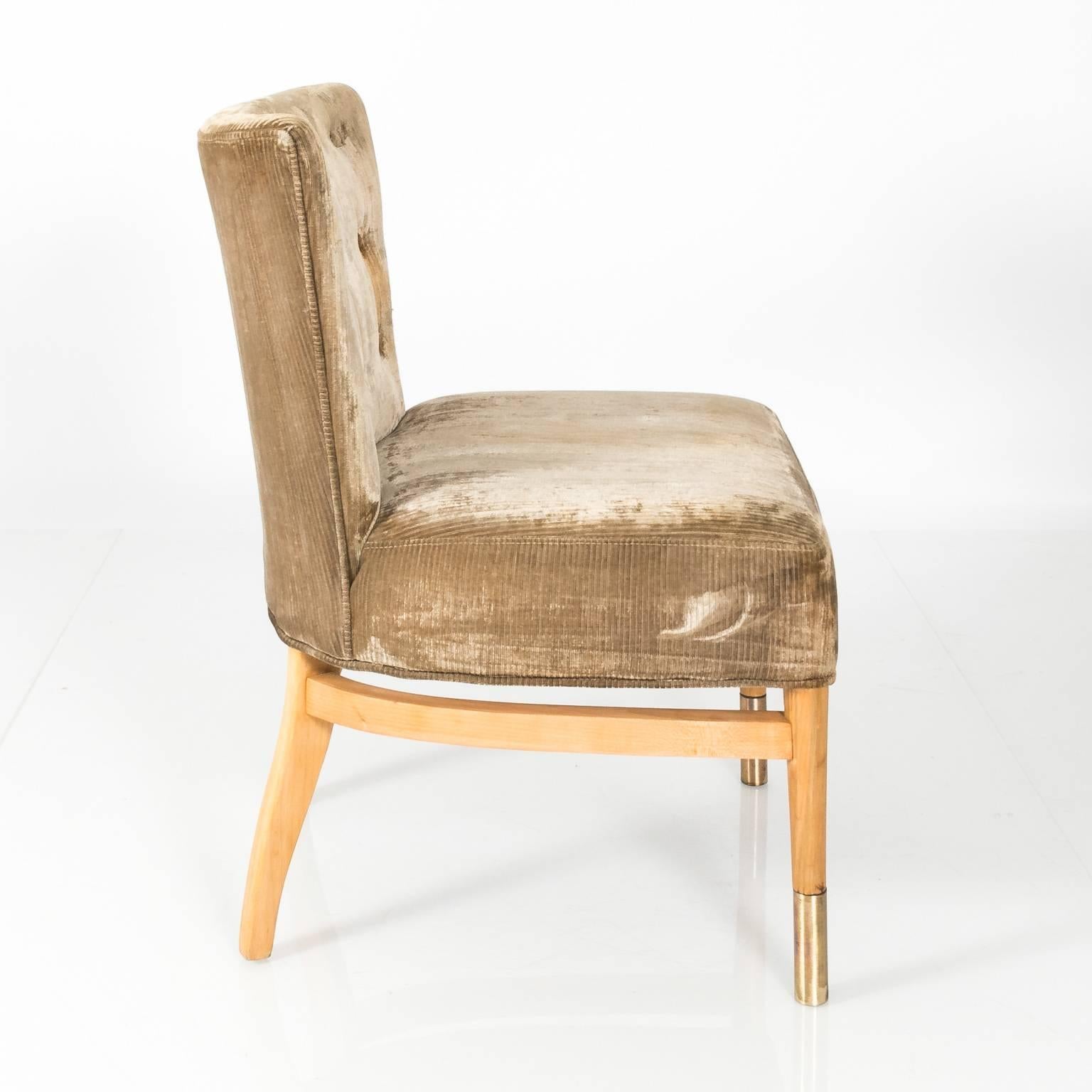 Pair of Italian Slipper Chairs, circa 1950 For Sale 5