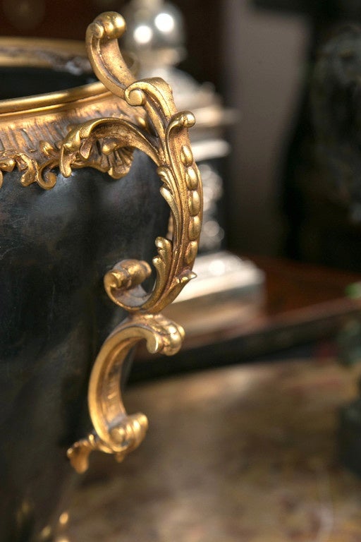 Patinated and Gilt Bronze Decorative Urn 1