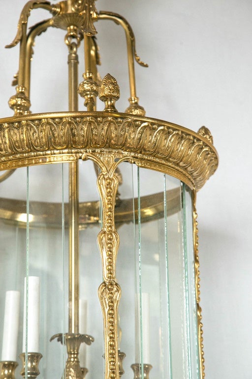 Cast Round Brass Five-Light Lantern