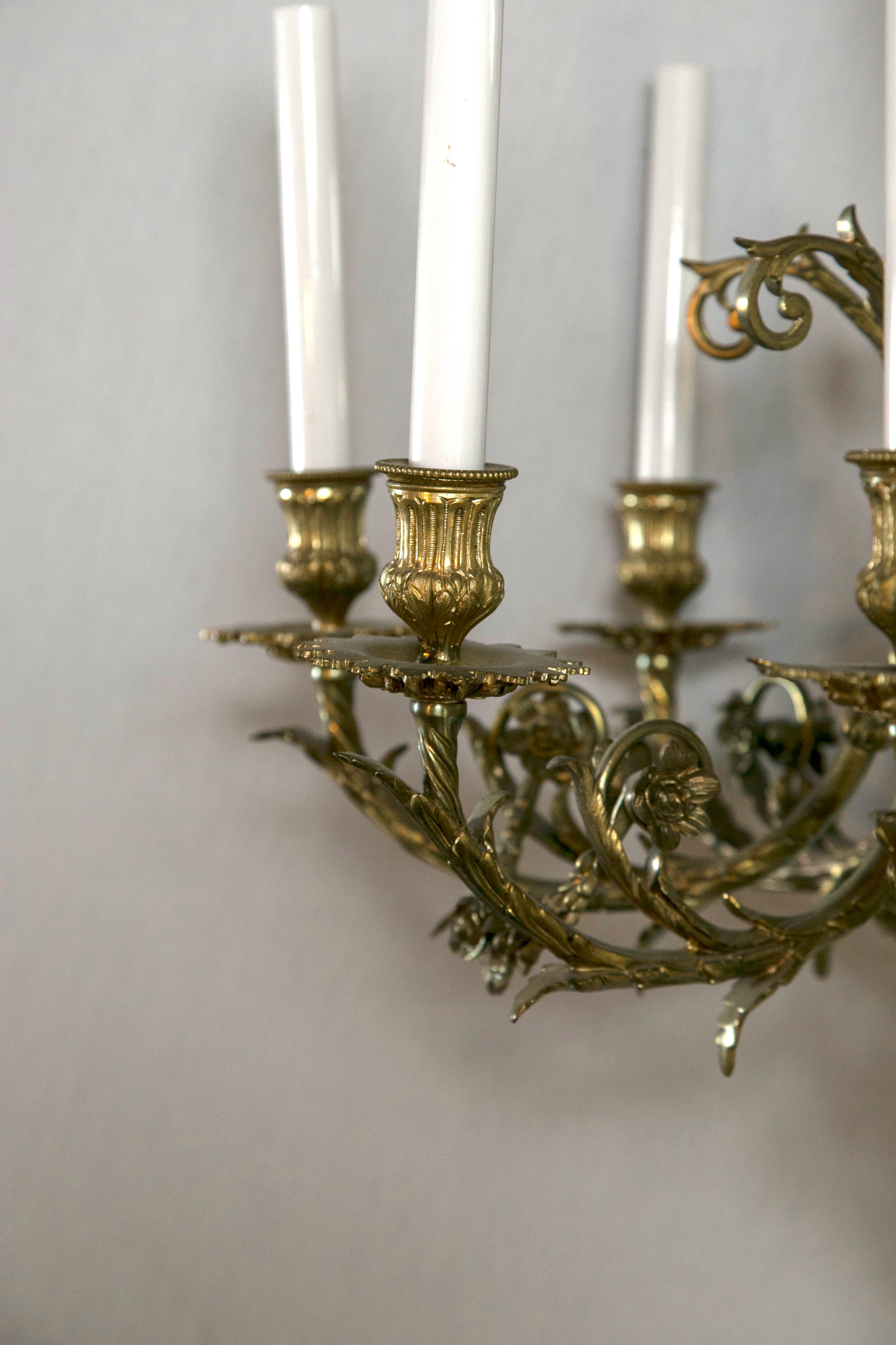 Hand-Crafted Louis XVI Style 8 Light  Bronze Chandelier For Sale