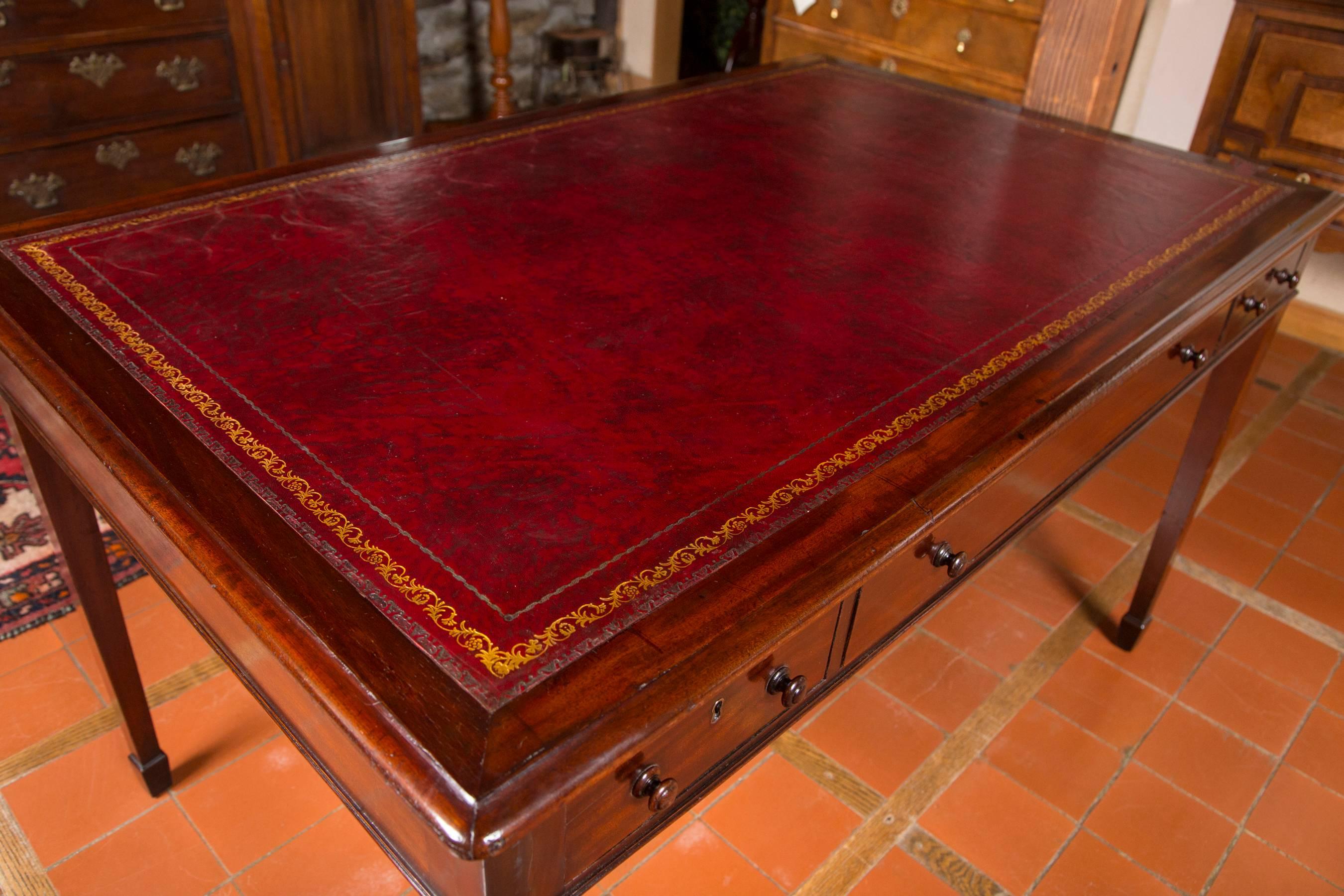 William IV Mahogany Writing Table / Desk with Dual Slopes