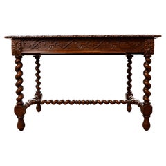 Gothic Revival Oak Side Table