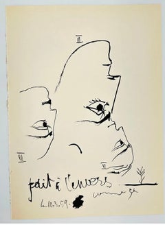 Pablo Picasso “Fait à l’Envers” 1961 Bullfighting Lithograph, Toros y Torer
